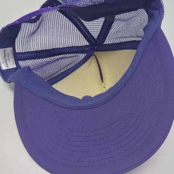 NeonTees Trucker Hat Purple Black FTK Graphic Mesh Back Adjustable Snapback OS - Picture 7 of 9